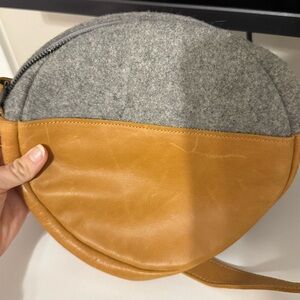 Two tone crossbody purse